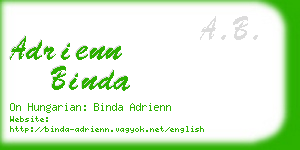 adrienn binda business card